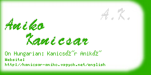 aniko kanicsar business card